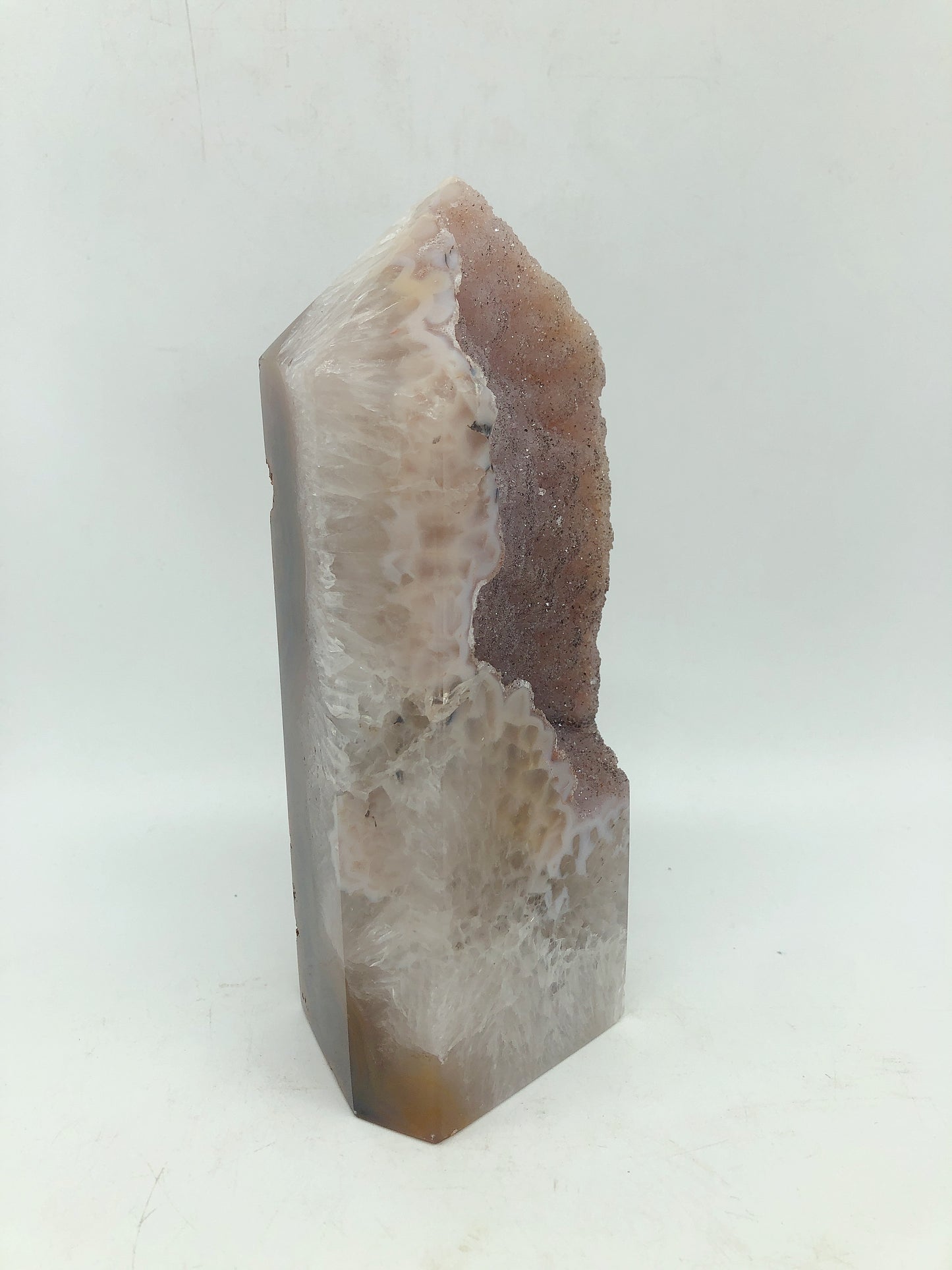 Druzy agate tower