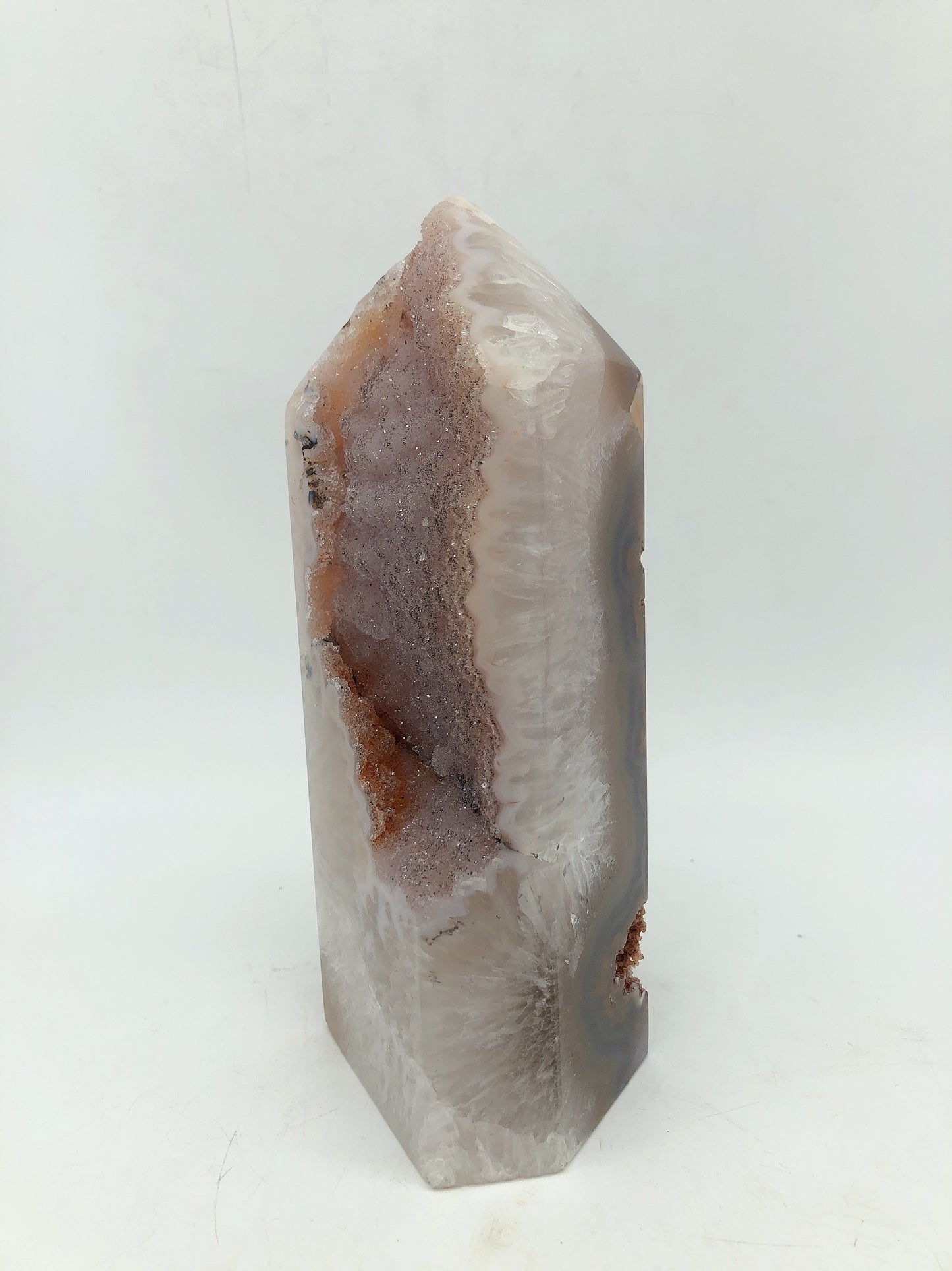 Druzy agate tower