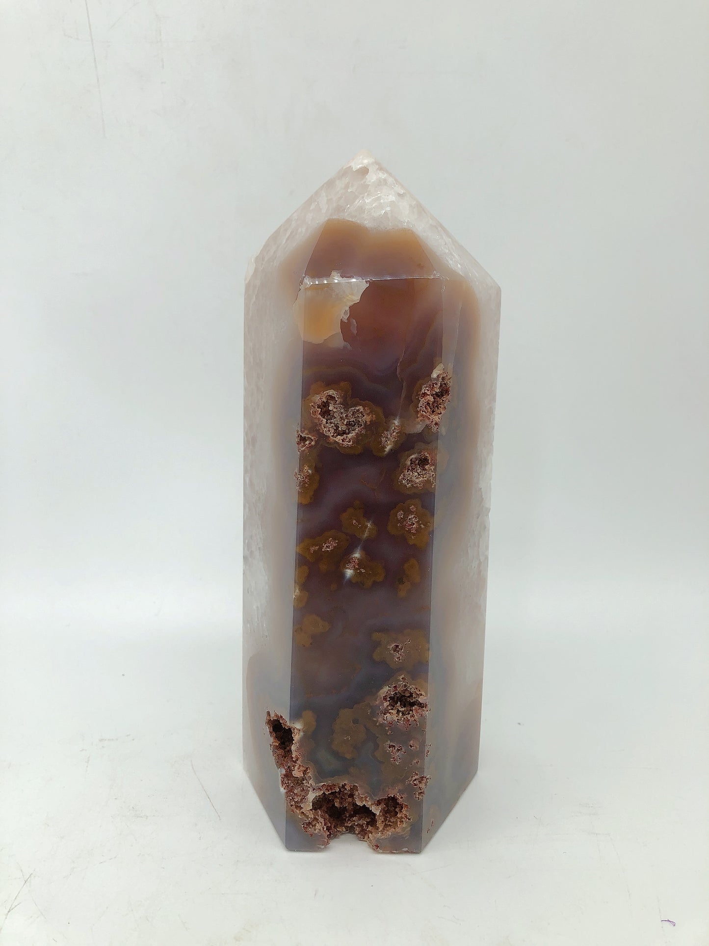 Druzy agate tower