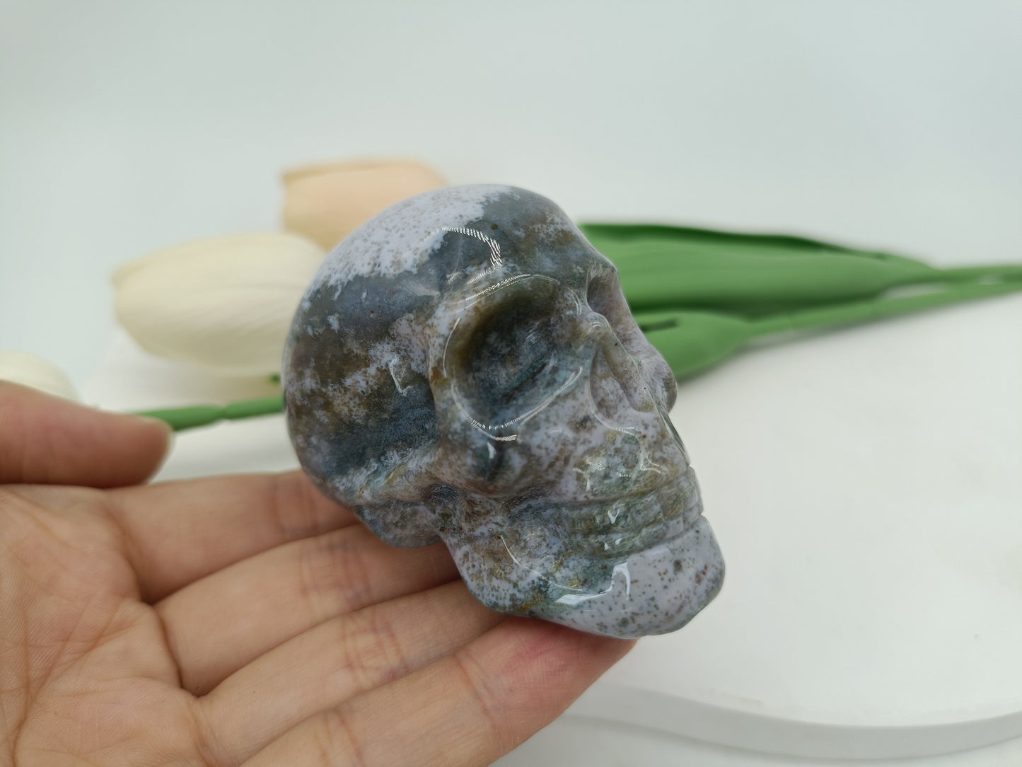 Ocean jasper skull