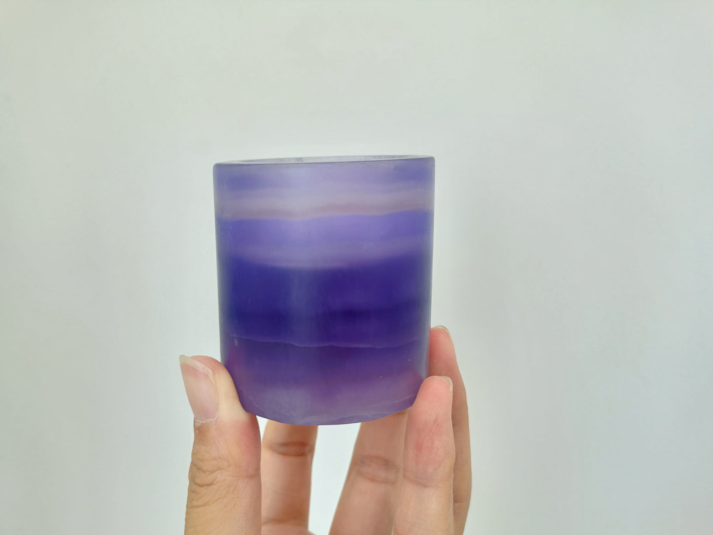 Fluorite candle holder