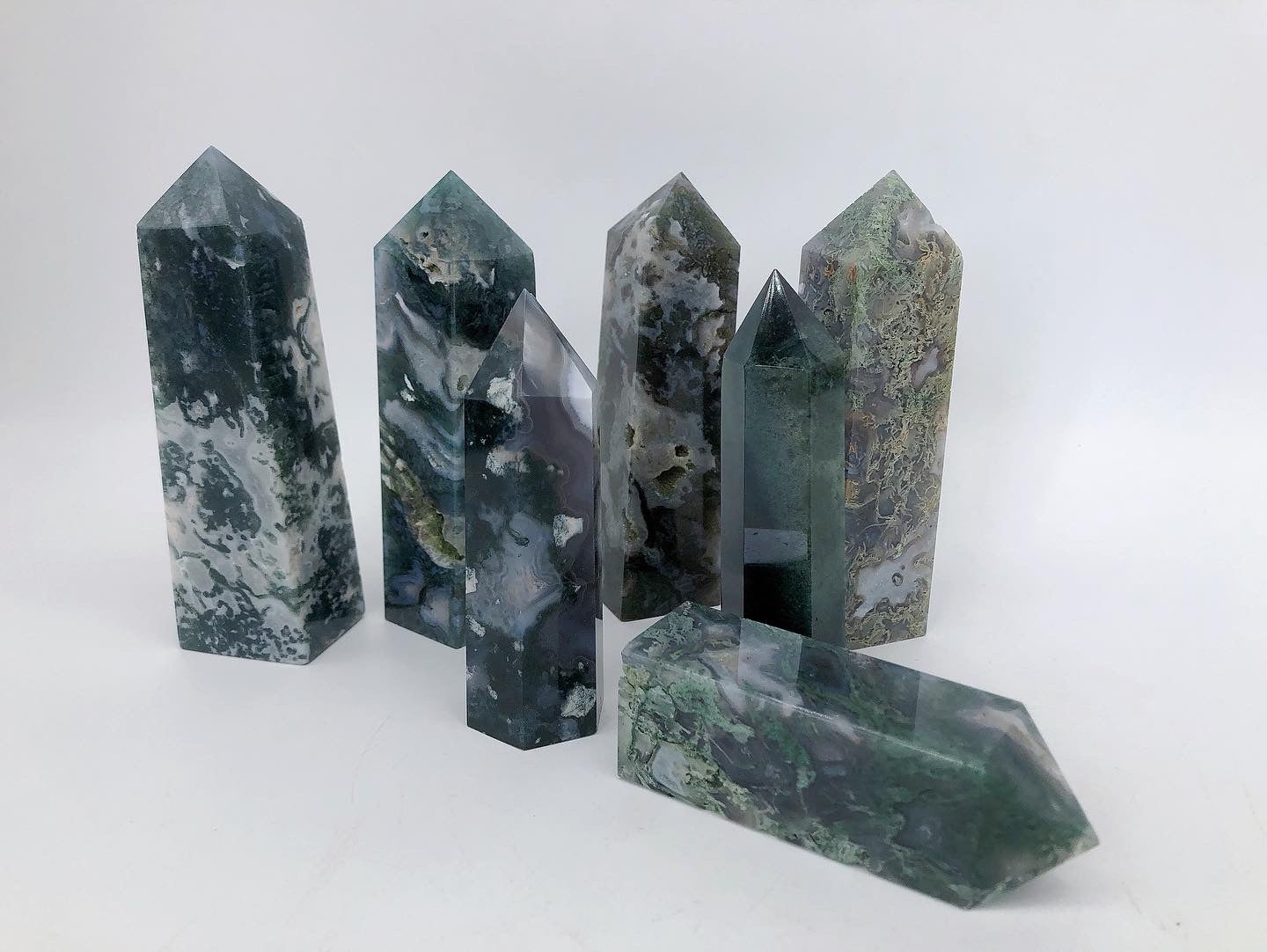 Moss agate tower