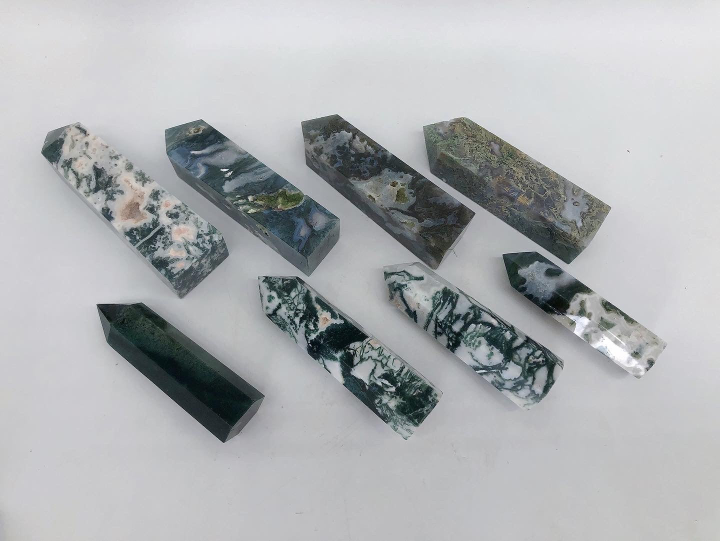 Moss agate tower