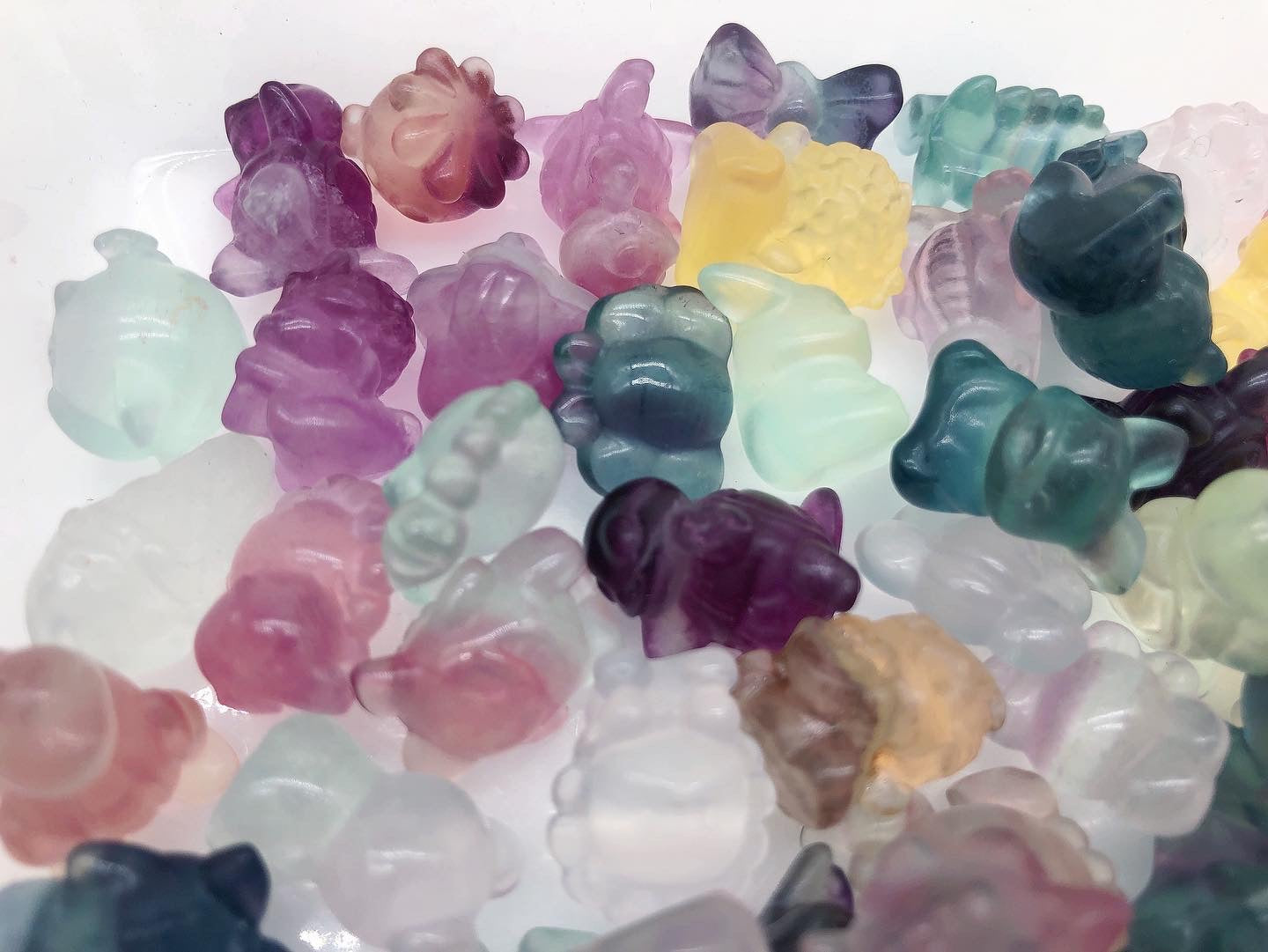 Fluorite mini animals carving