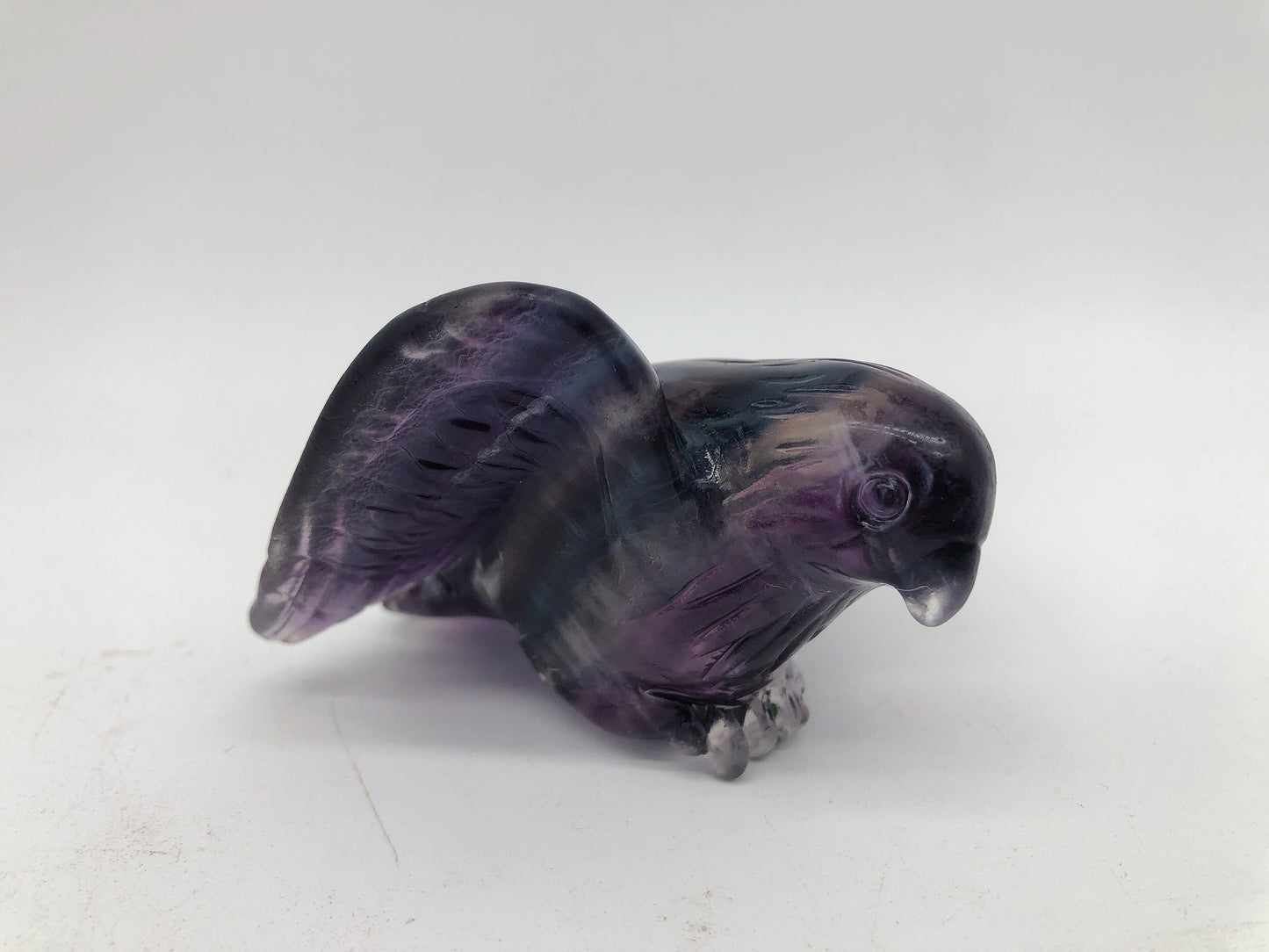 Fluorite eagle carving