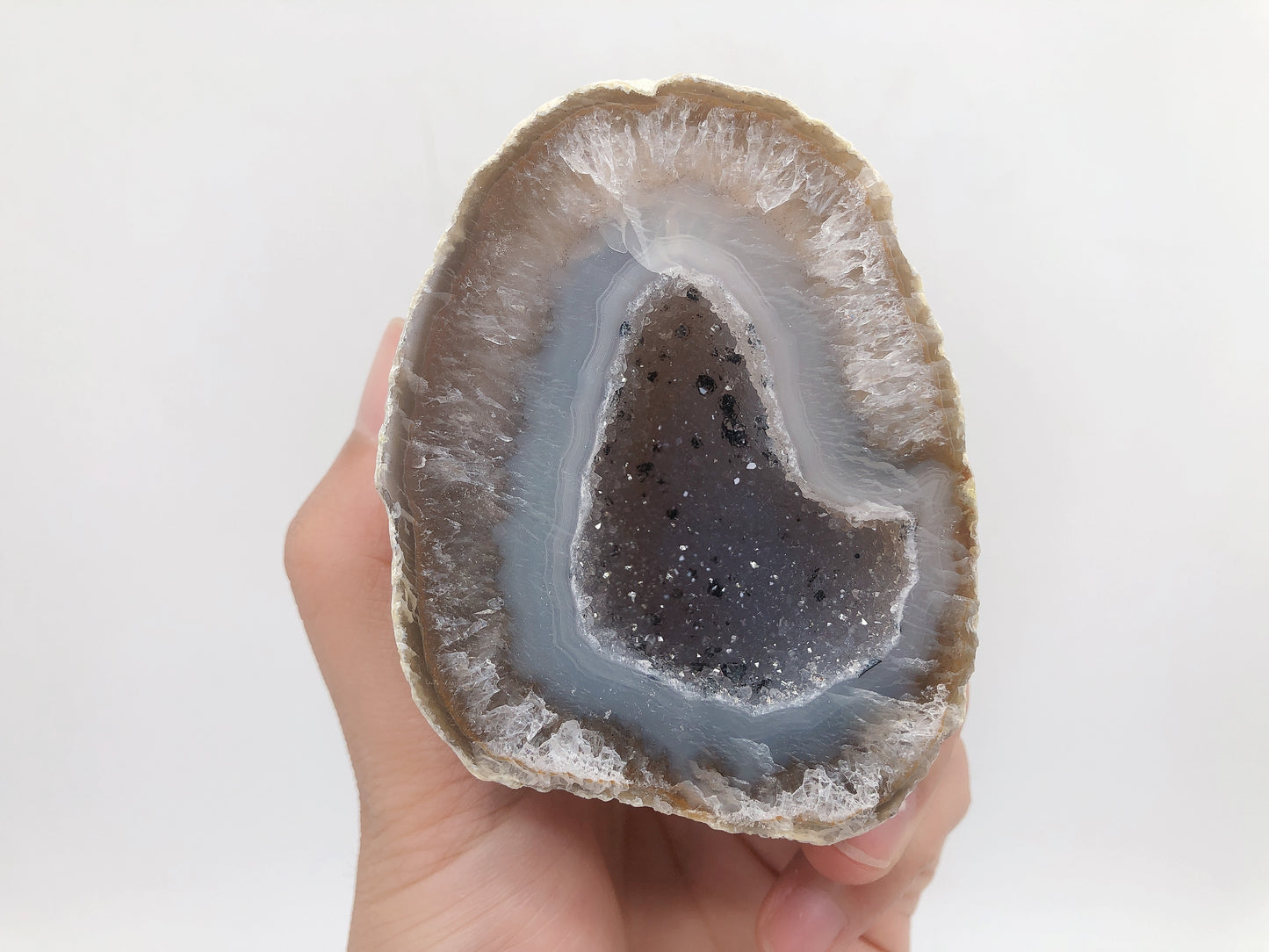 Druzy agate geode