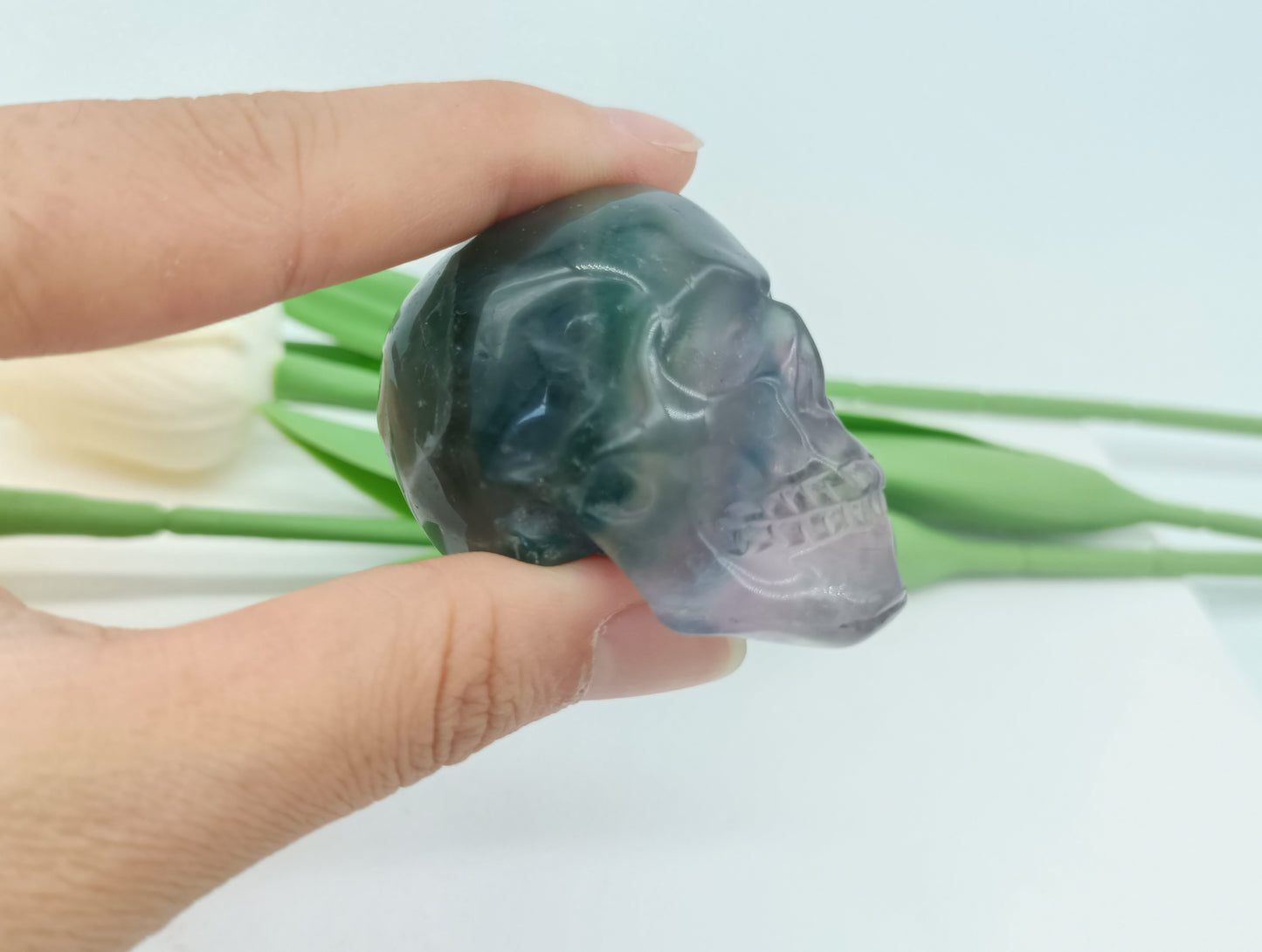 Fluorite skull