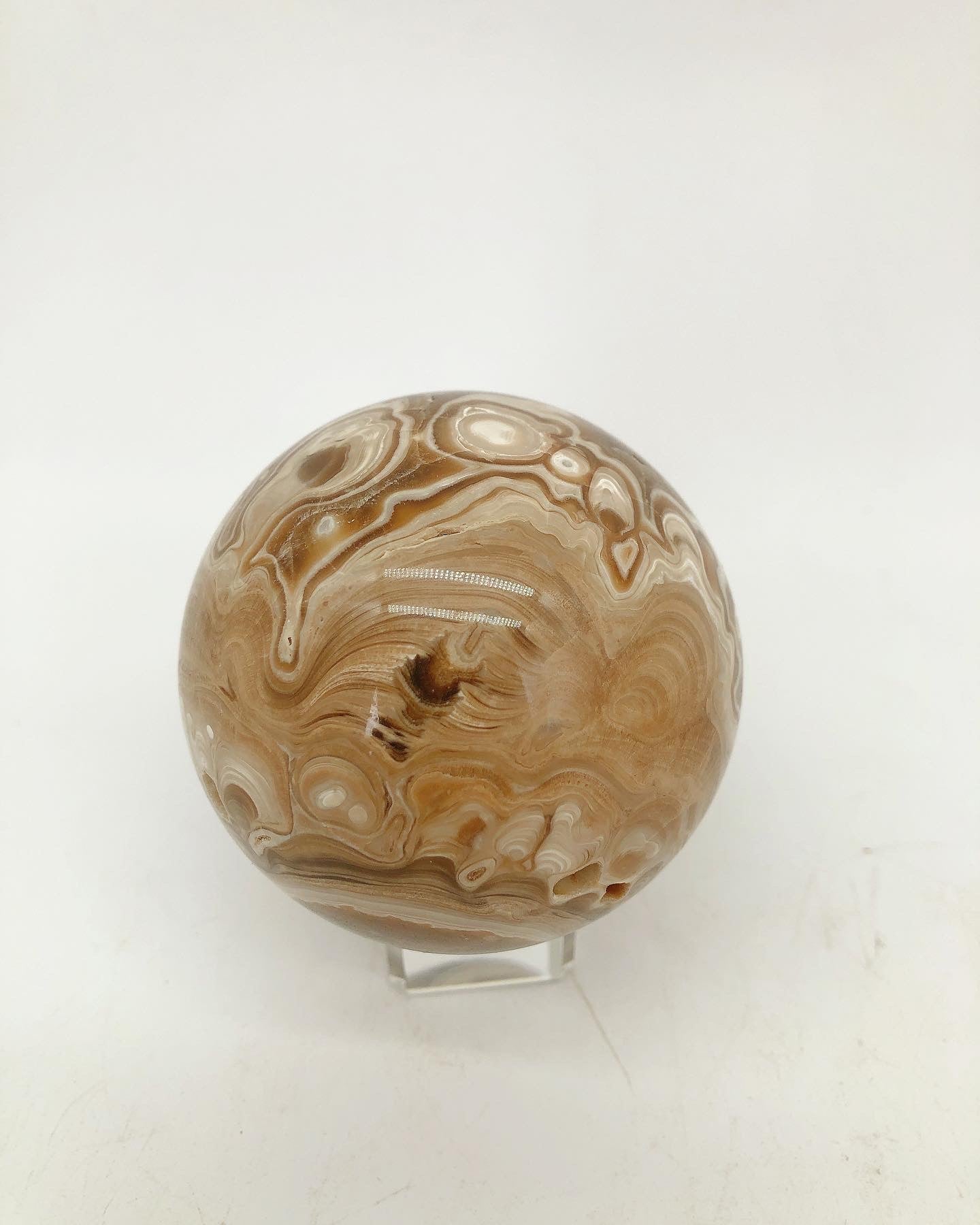 Cherry jasper sphere