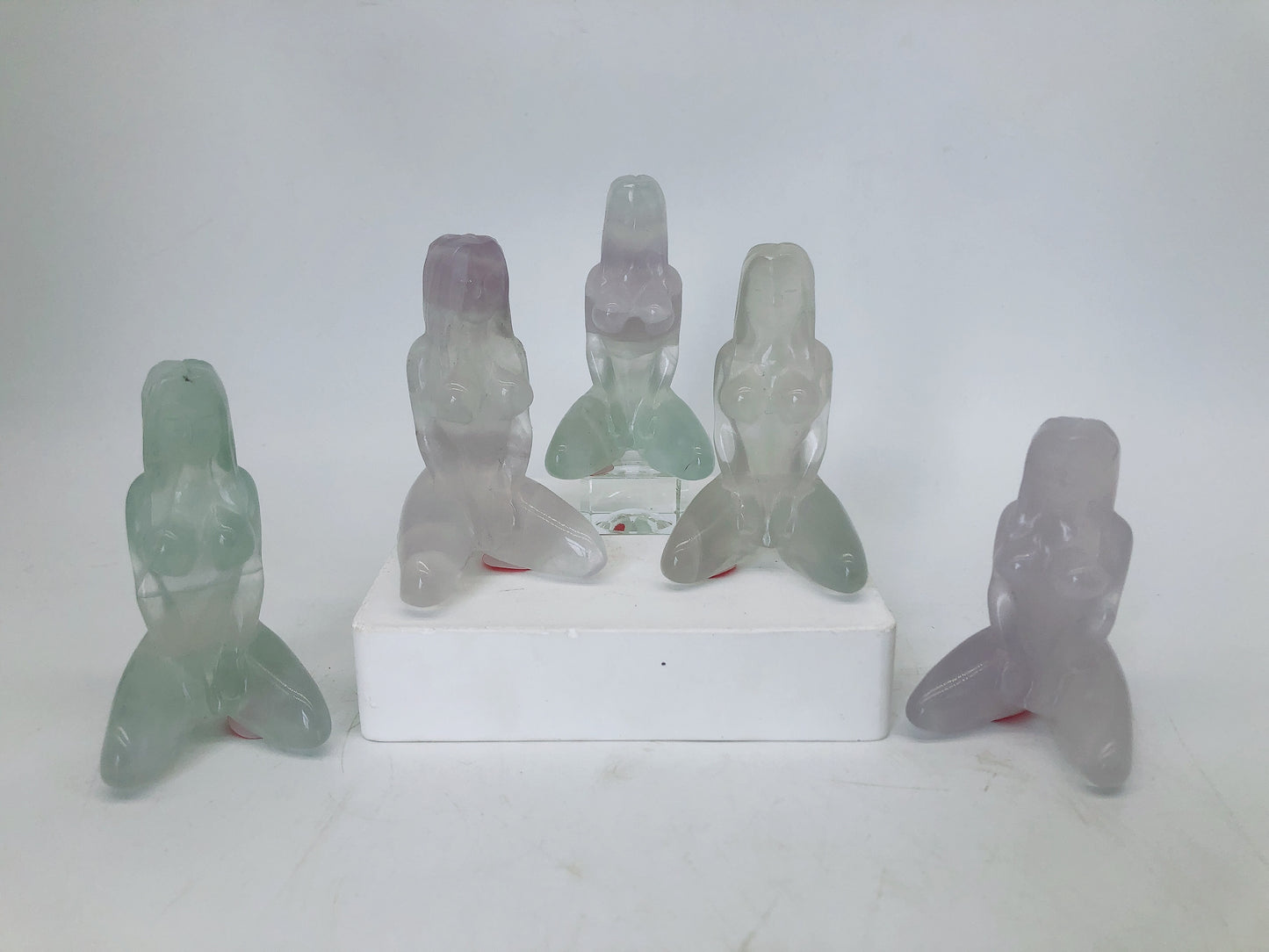 Fluorite sexy lady body carving