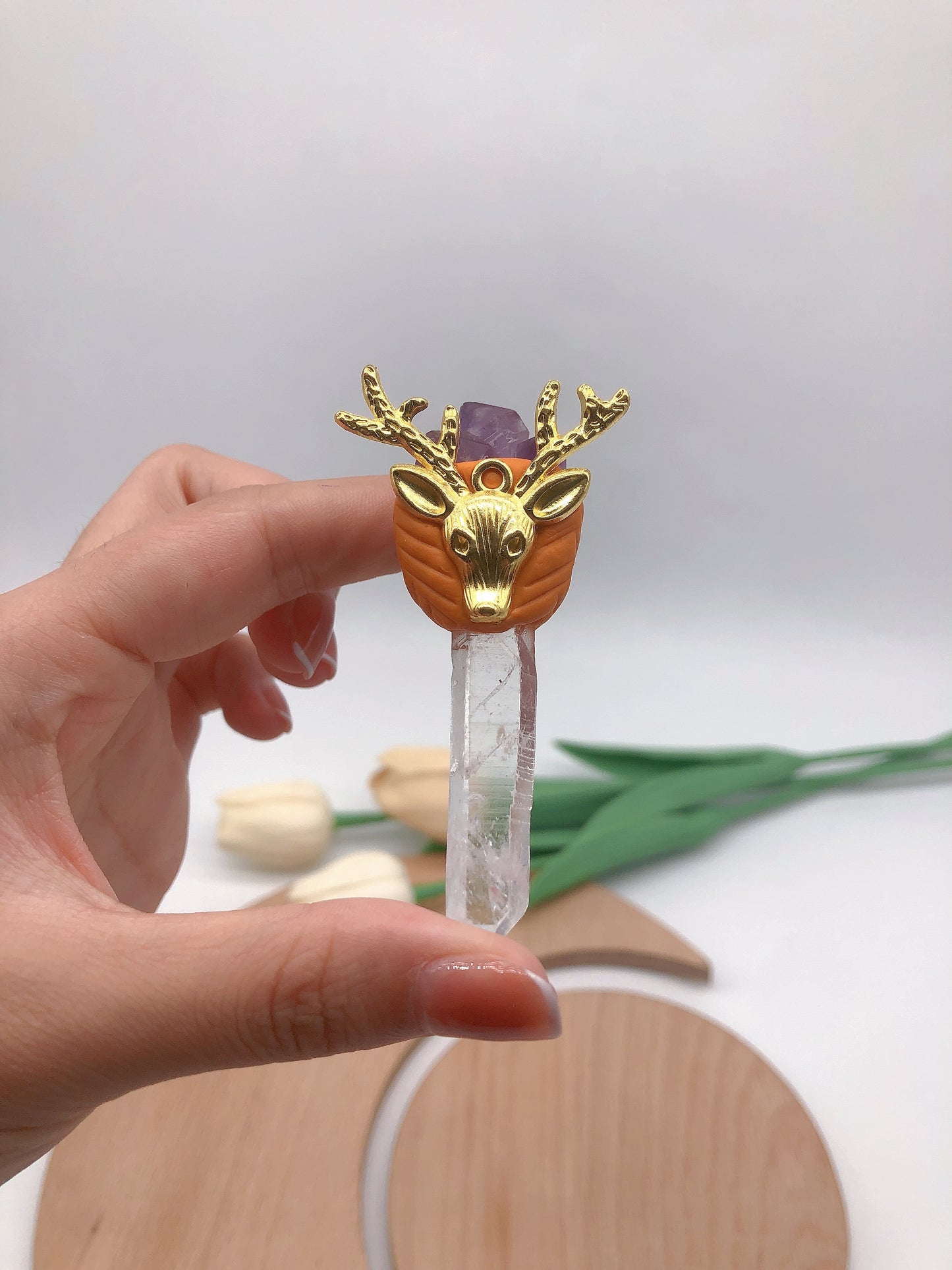 Mini crystal wand