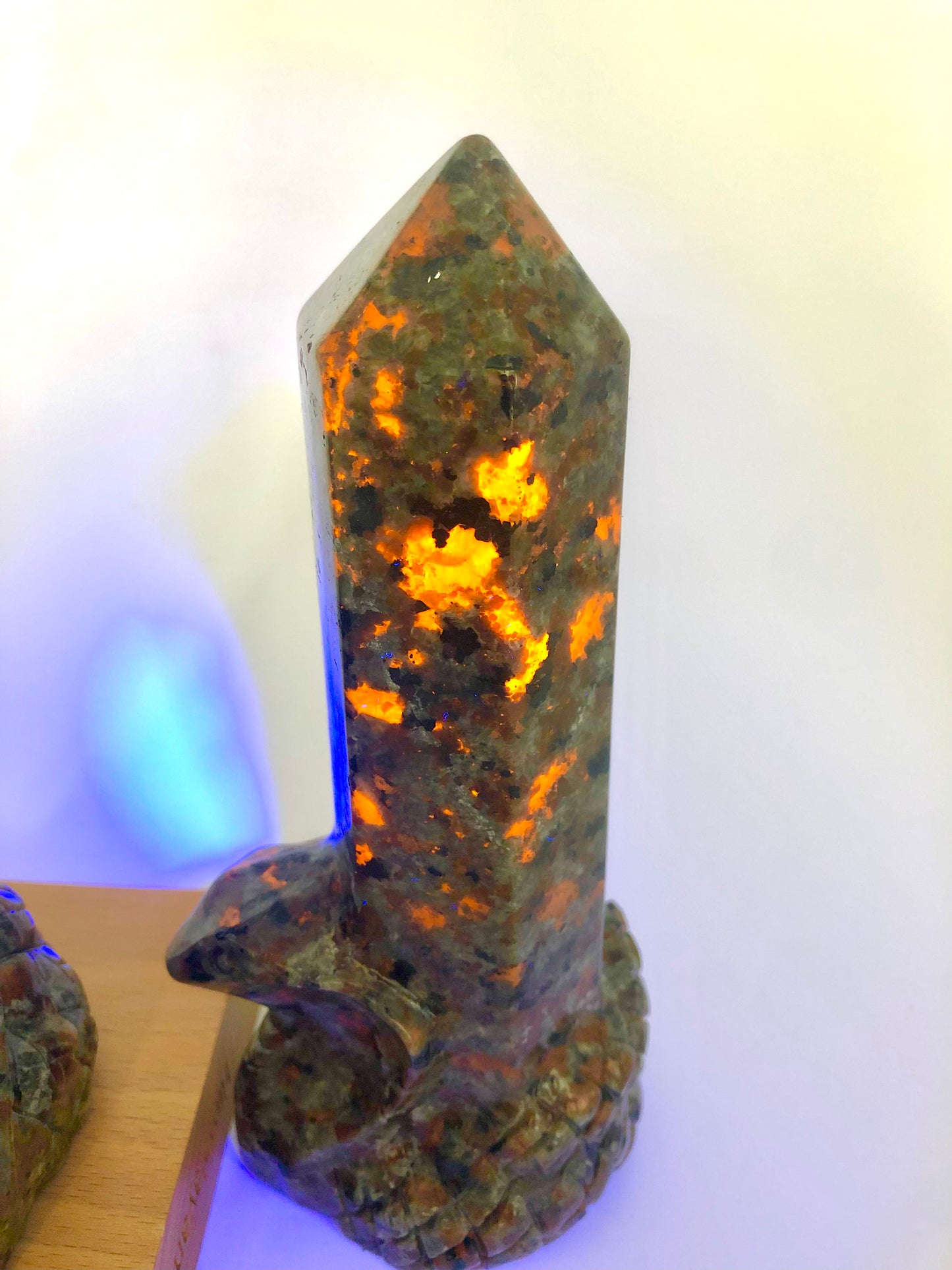 Yooperlite tower with snake