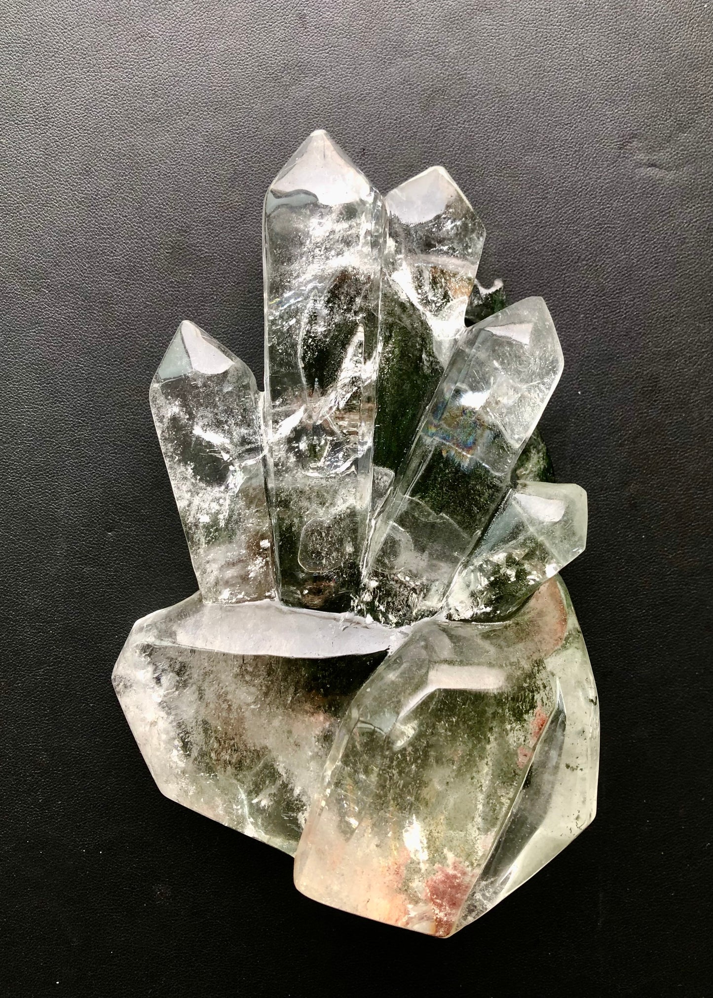 Garden quartz fox carving