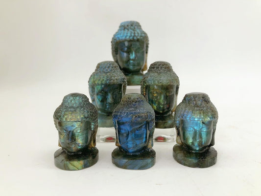 Labradorite Buddha Head