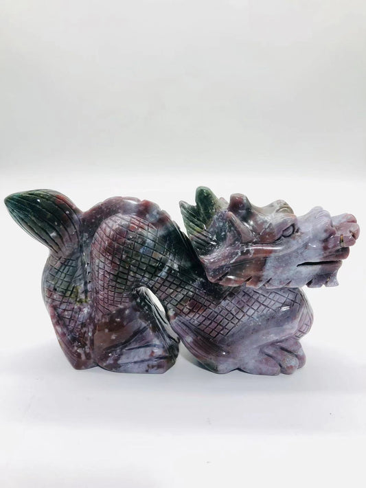 Ocean jasper loong carving