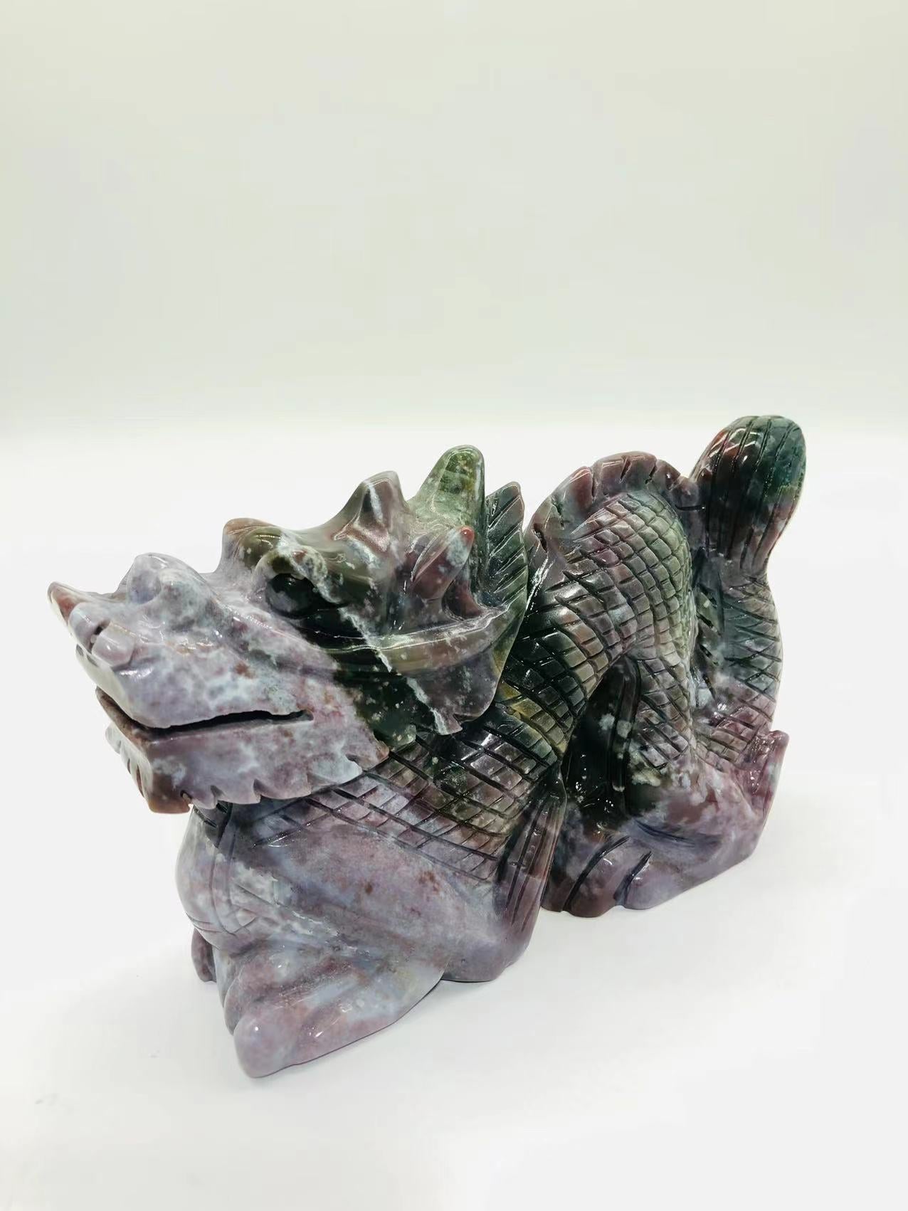 Ocean jasper loong carving