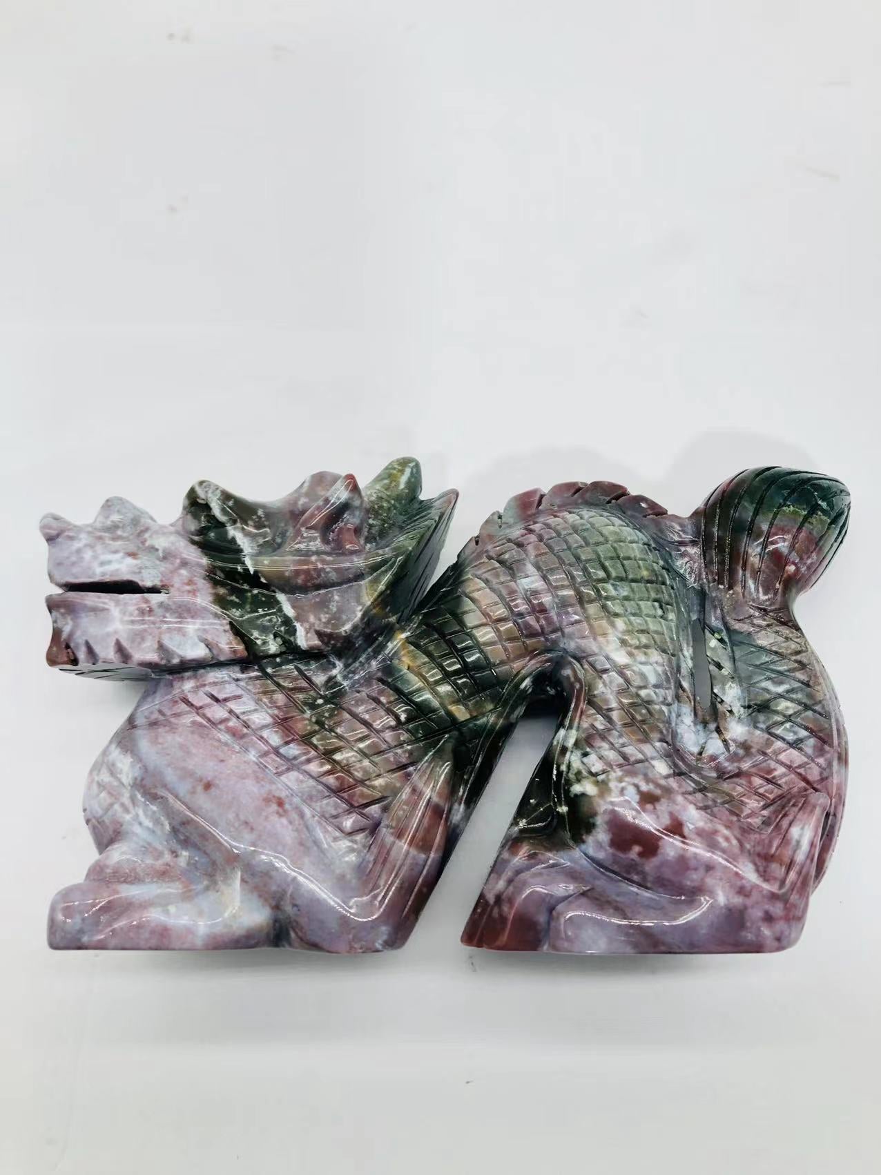 Ocean jasper loong carving