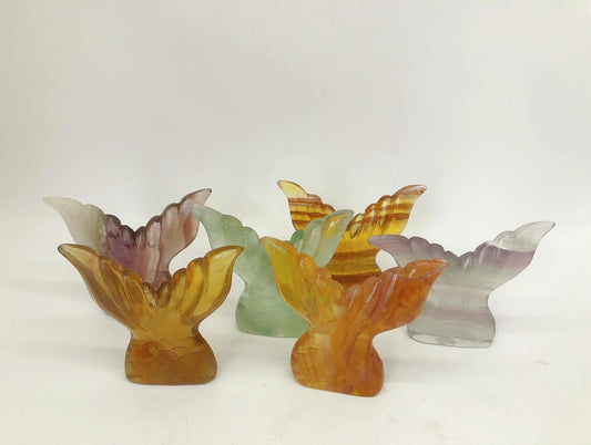fluorite mermaid carving