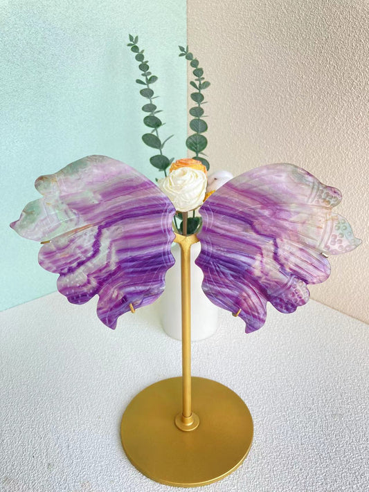 Fluorite wing carving