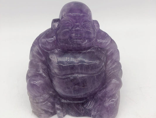 Amethyst buddha carving