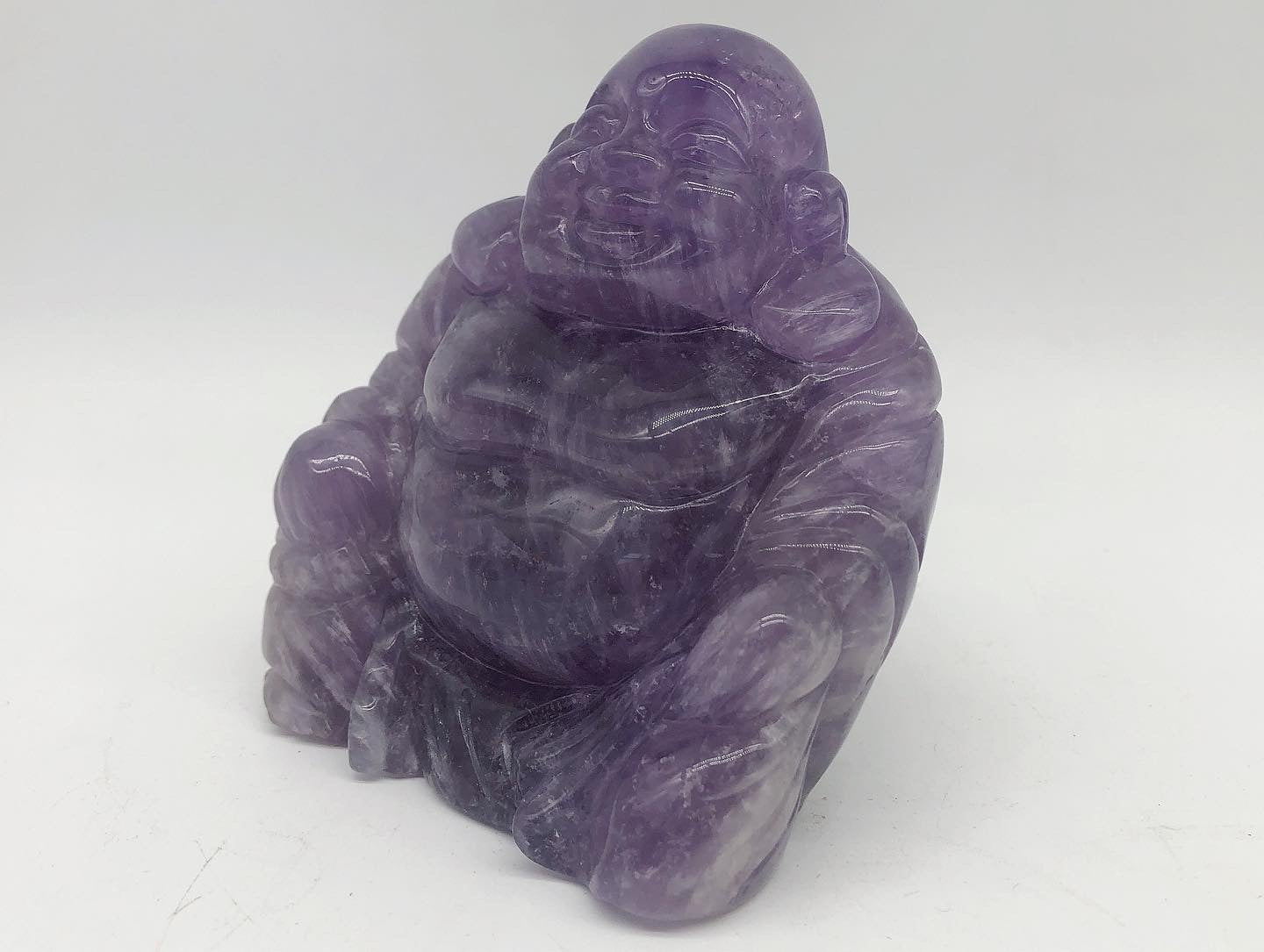 Amethyst buddha carving