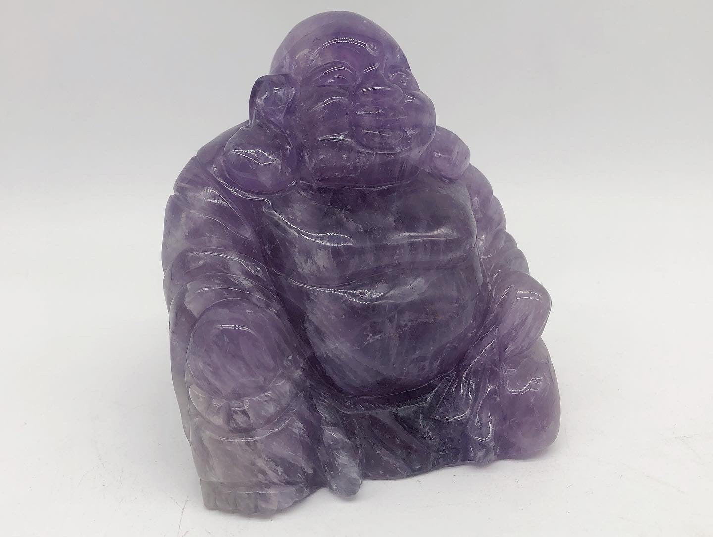 Amethyst buddha carving