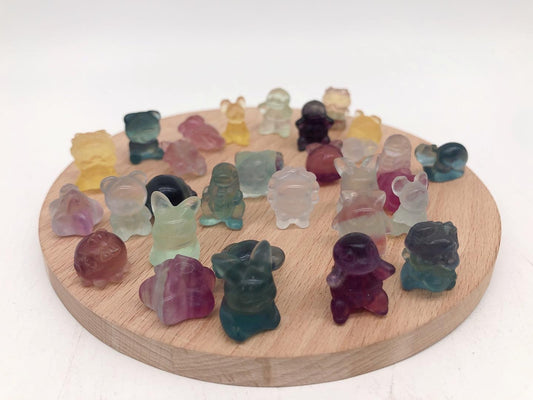 Fluorite mini animals carving