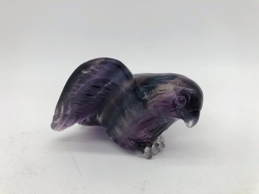 Fluorite eagle carving