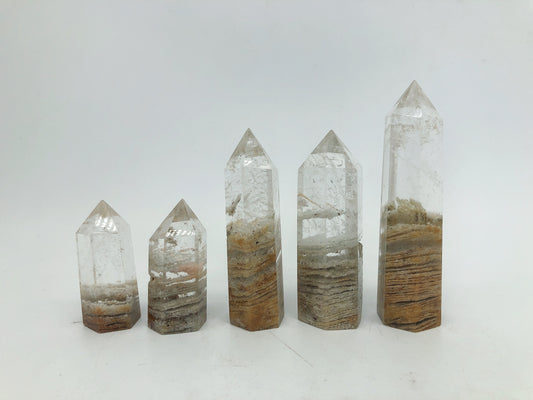 Clear quartz with garden quartz