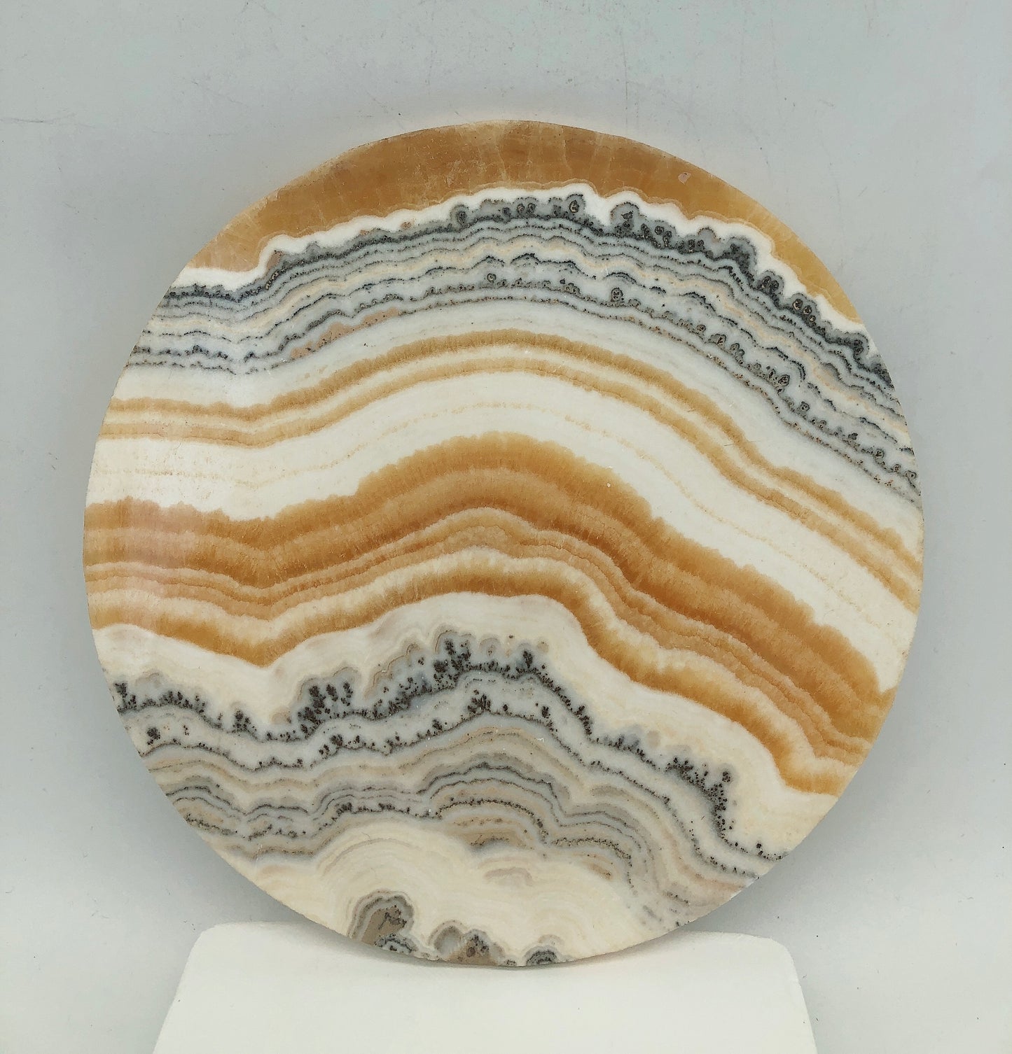 Orange calcite slab