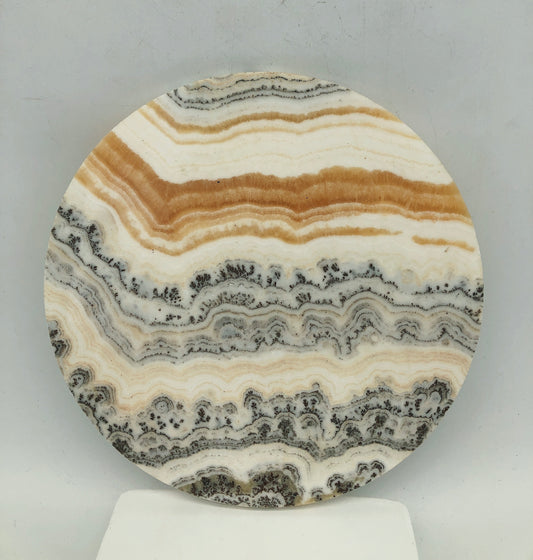 Orange calcite slab