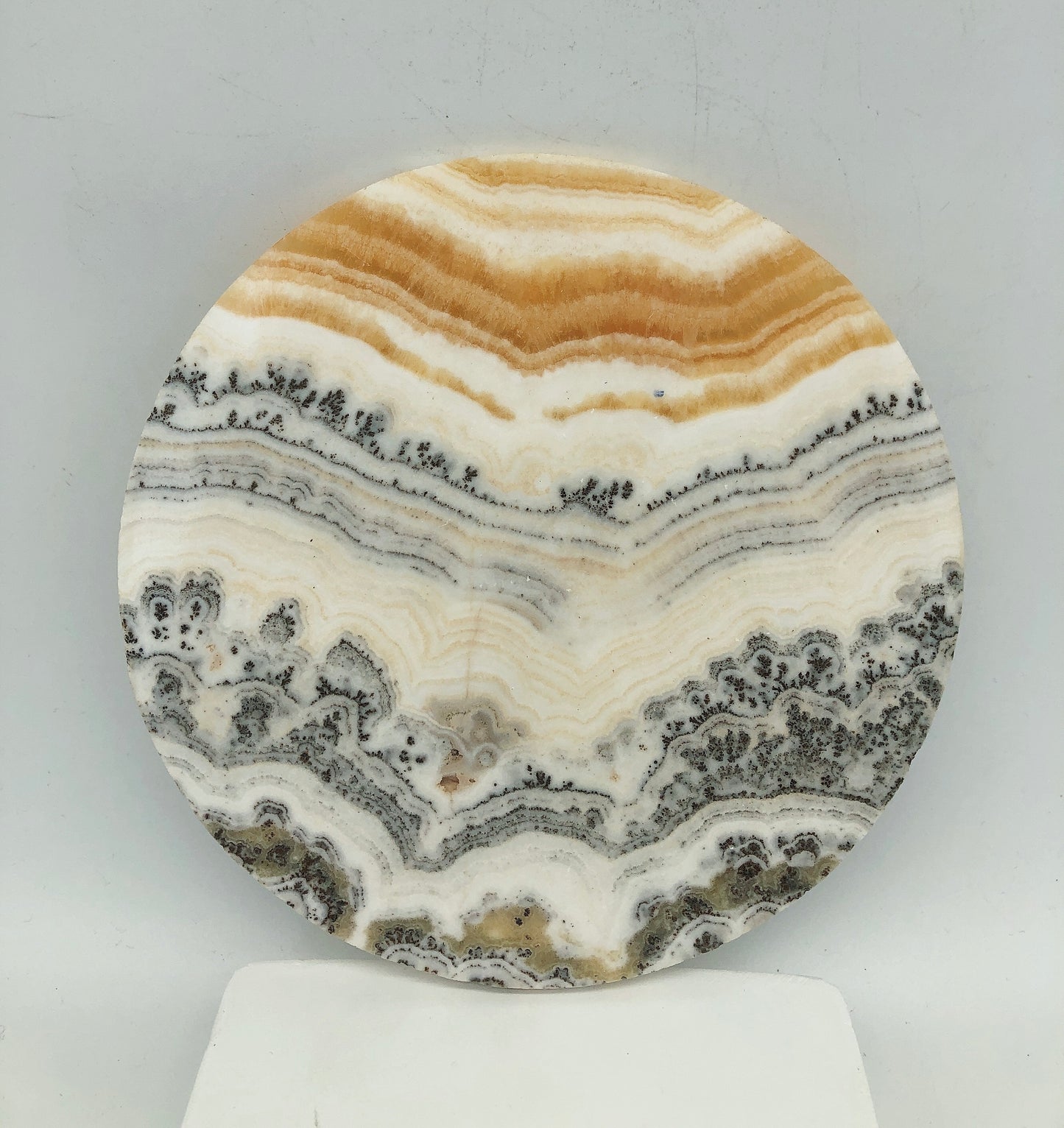 Orange calcite slab