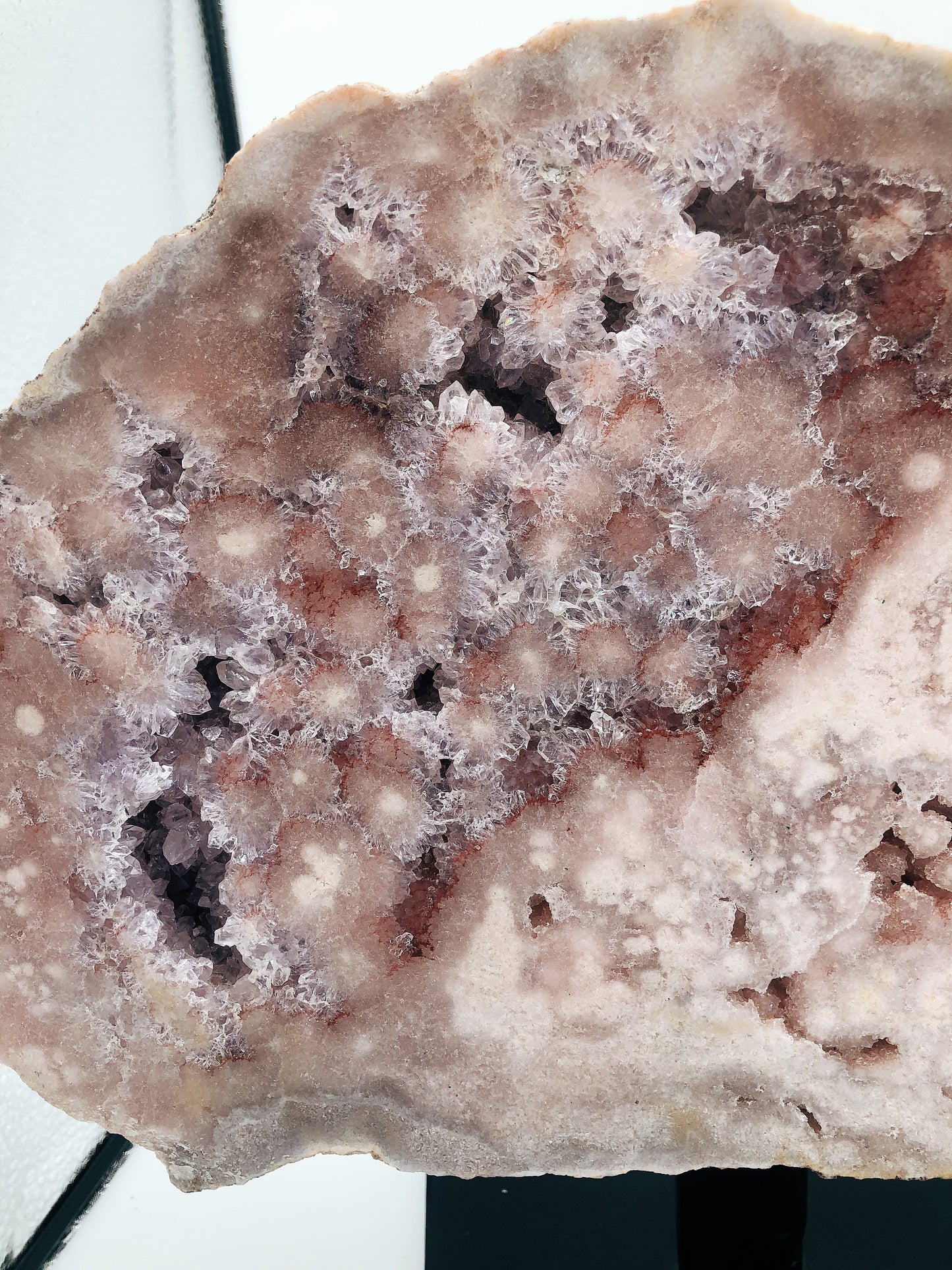 Pink amethyest flower agate slab