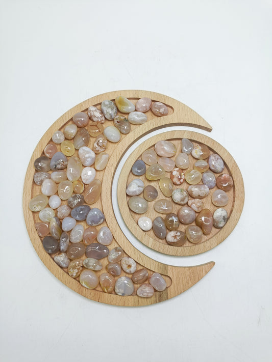 Flower agate tumble