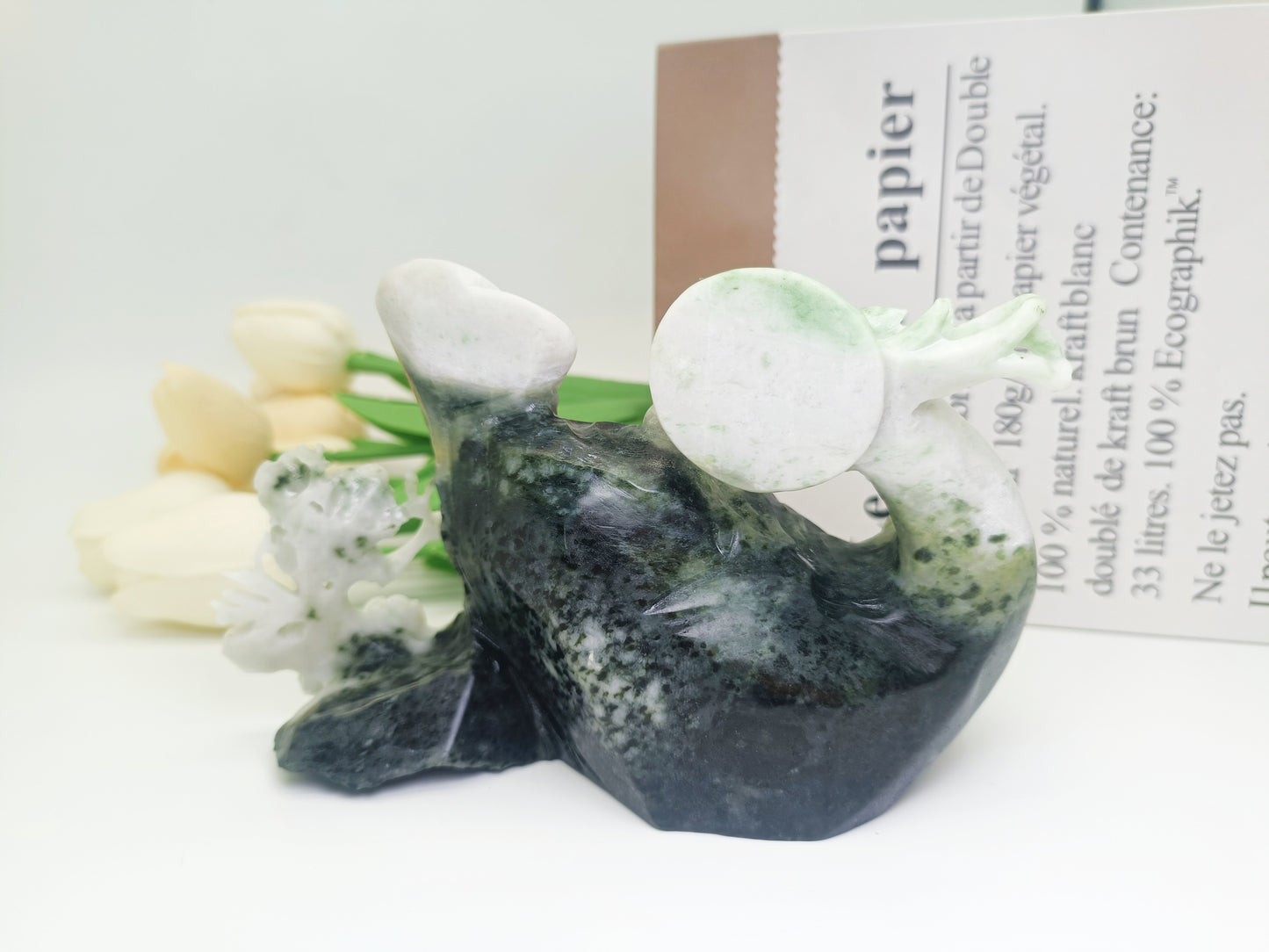 Jade dragon carving