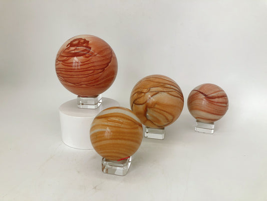 Wood jasper sphere