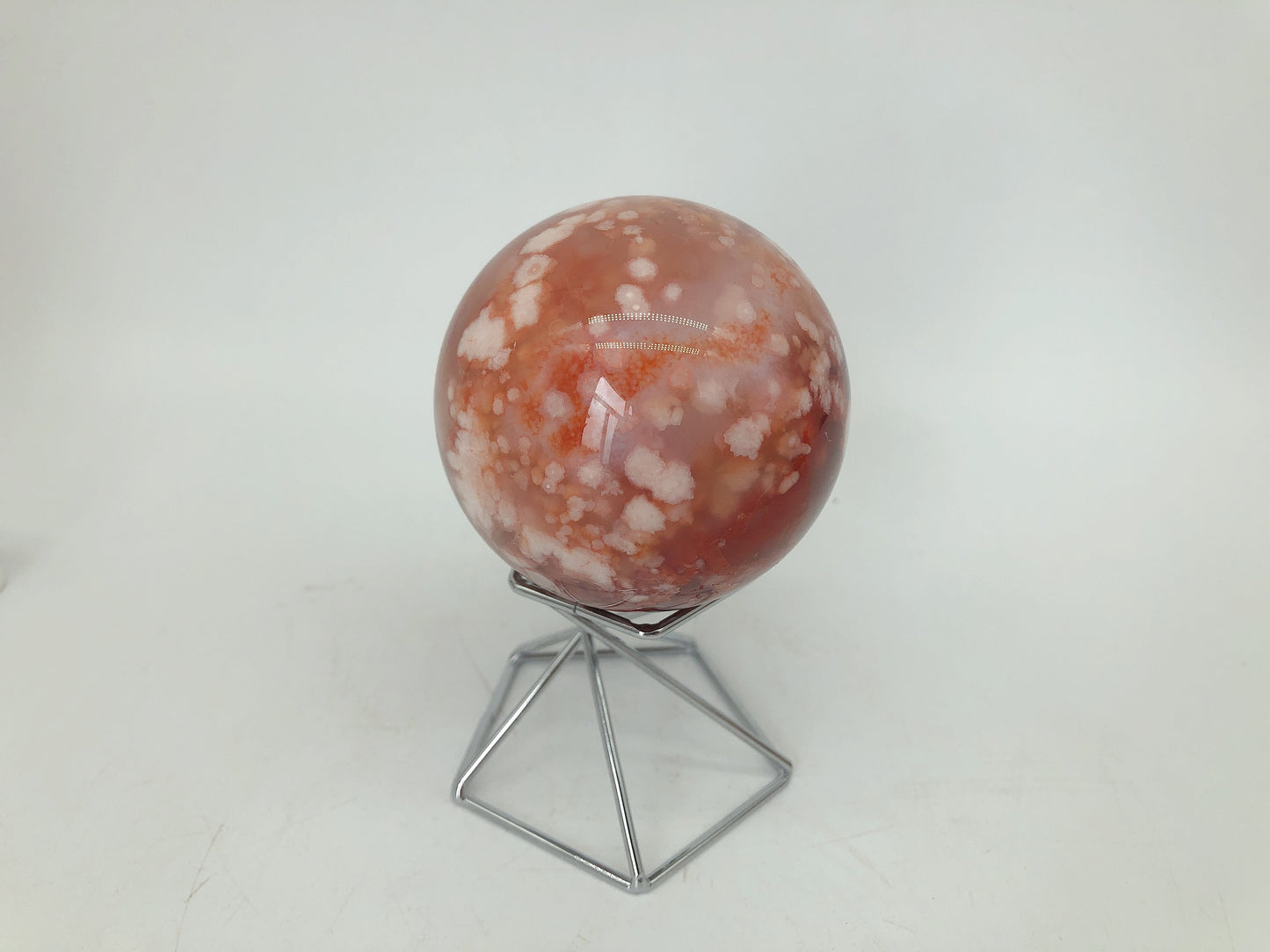 Canelian flower agate sphere