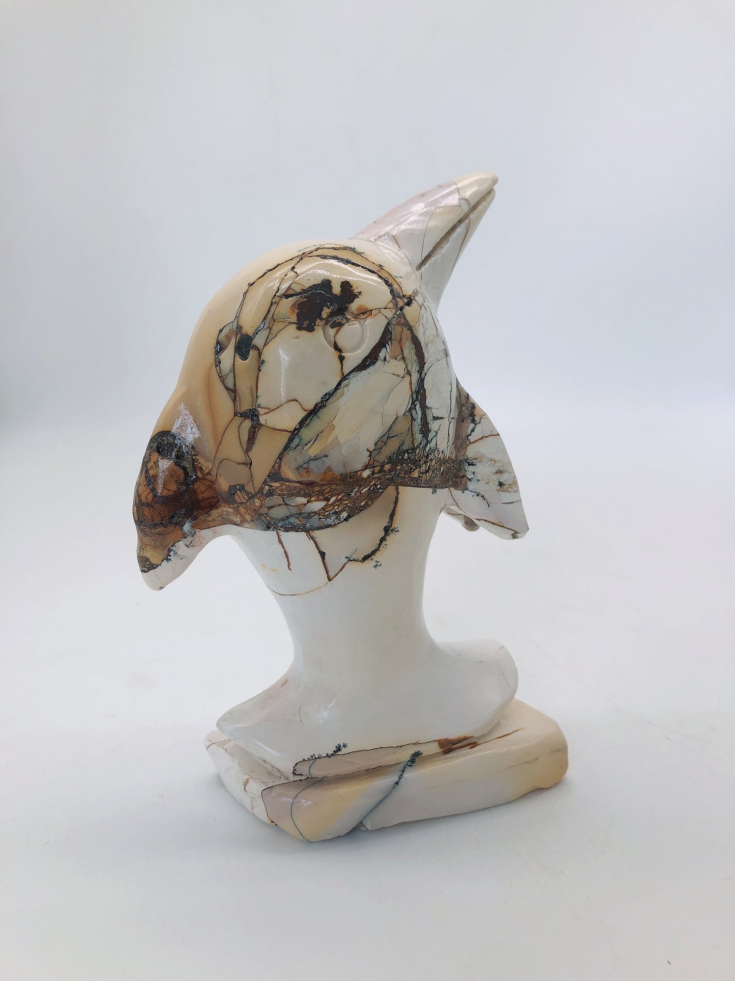 Mookite dolphin carving