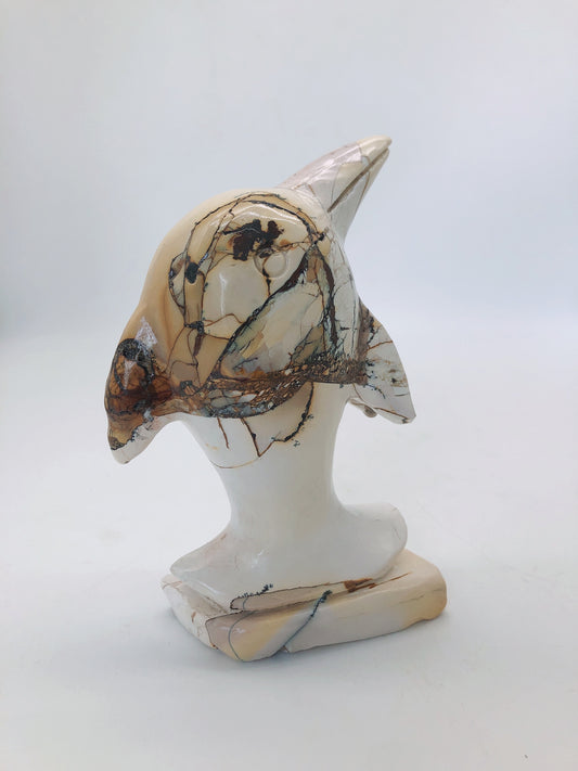 Mookite dolphin carving