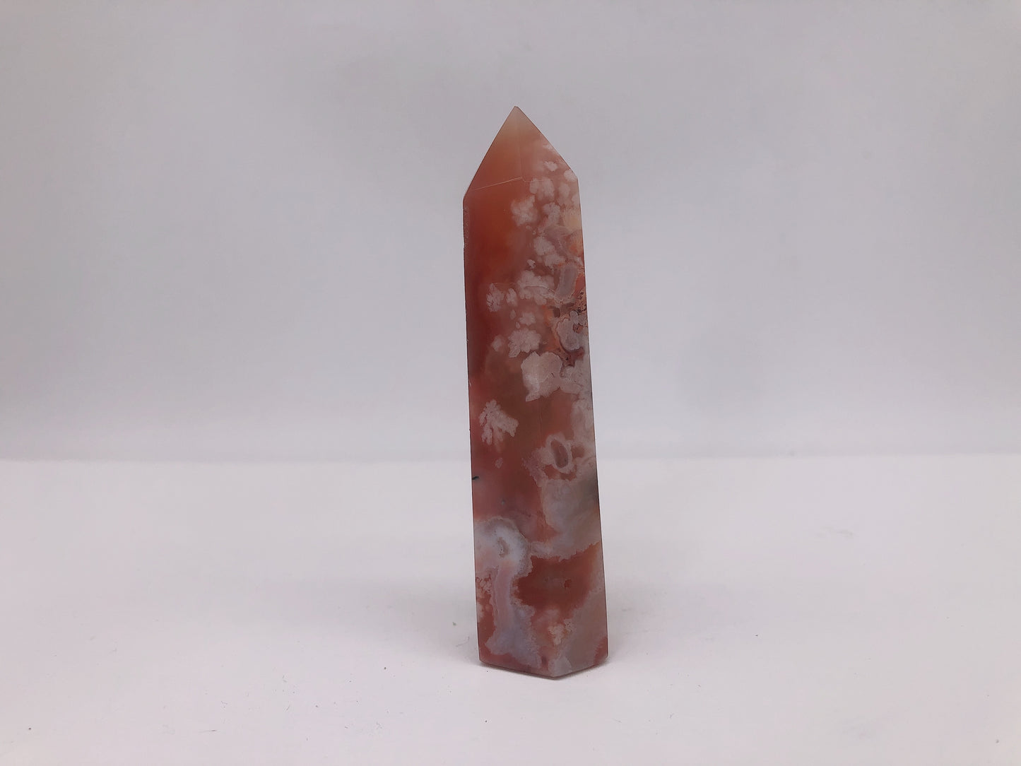 Carnelian flower agate tower