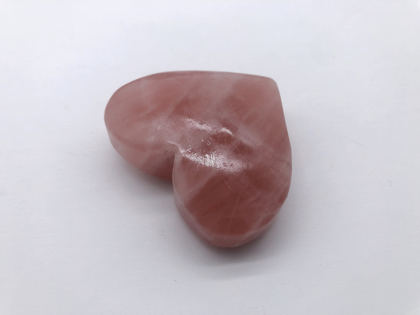 Pink calcite heart