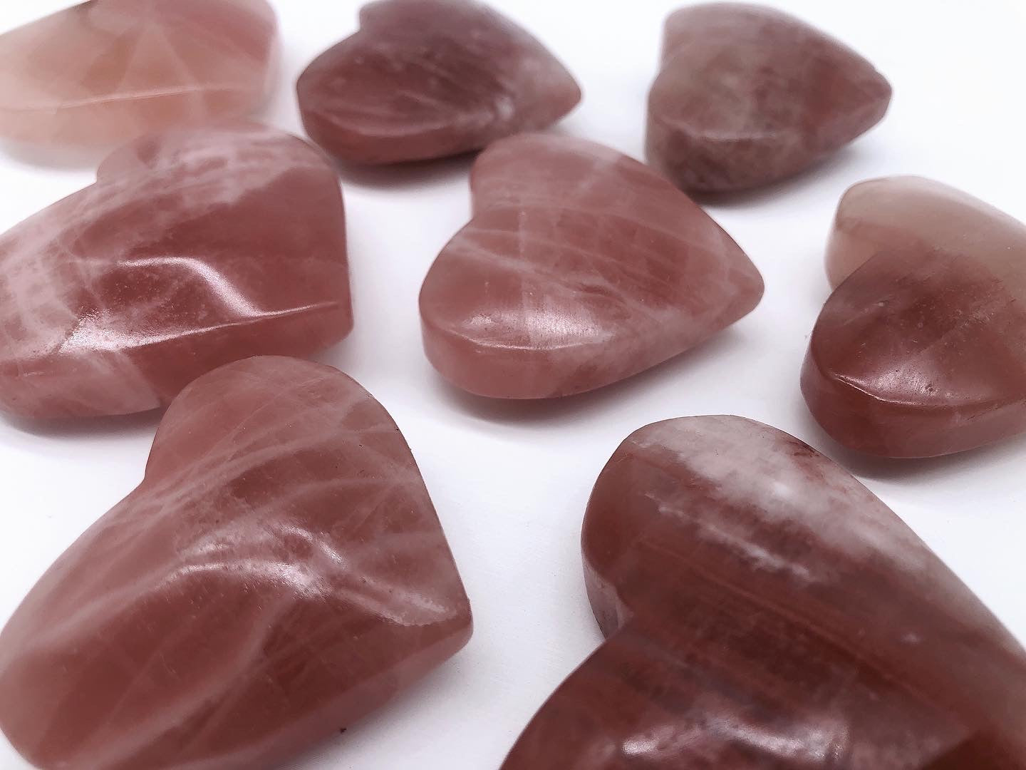 Pink calcite heart