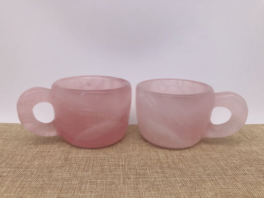 Rose quartz cup