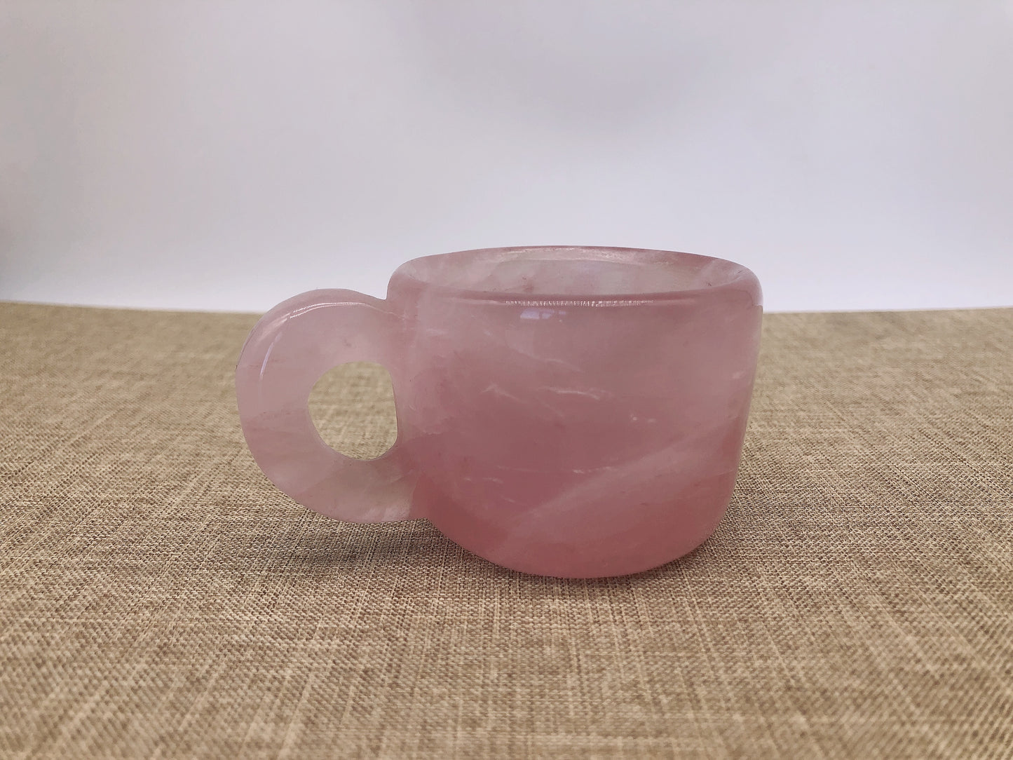 Rose quartz cup