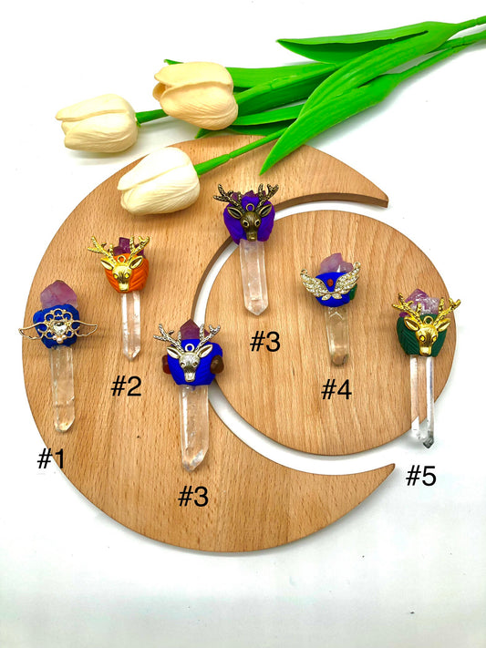 Mini crystal wand