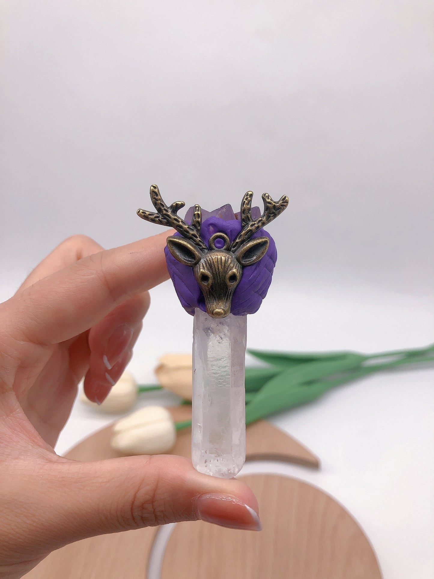 Mini crystal wand