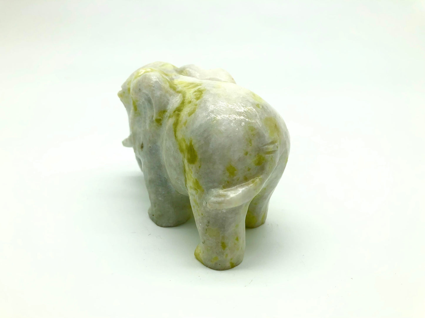 Lemon jade elephant carving