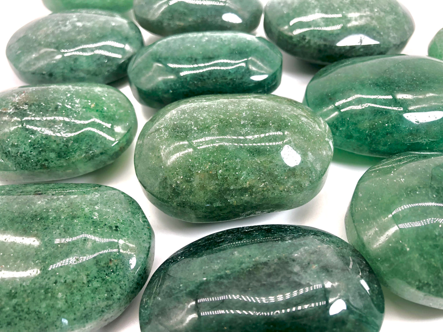 Green strawberry quartz palm