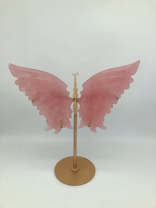 Rose Quartz wing carving