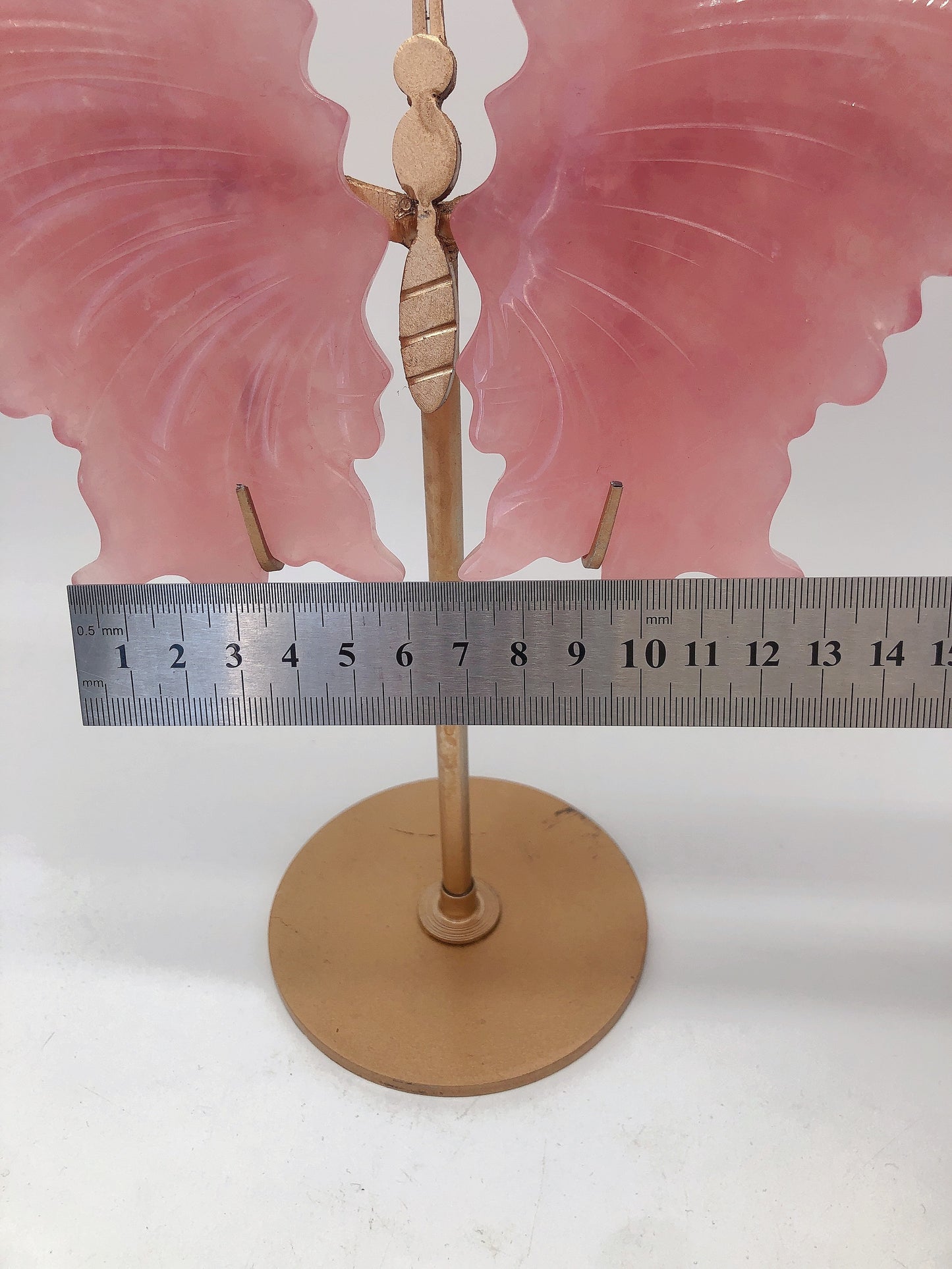 Rose Quartz wing carving