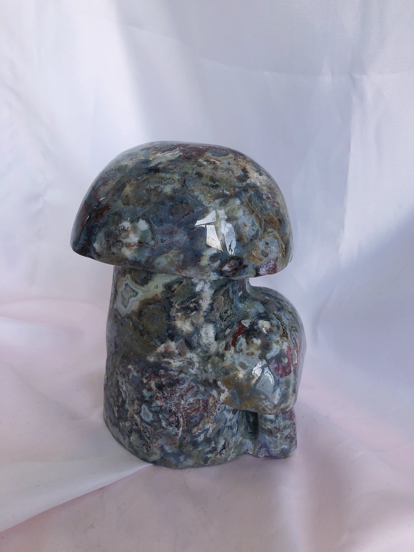 Ocean jasper mushroom carving